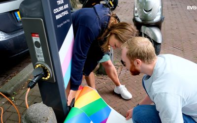 EVBox’s public EV charging stations receive colorful makeover to showcase the diversity within the Dutch LGBTQ+ community