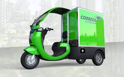 Camino a una flota oficial limpia Correos de Costa Rica incorpora 15 triciclos eléctricos