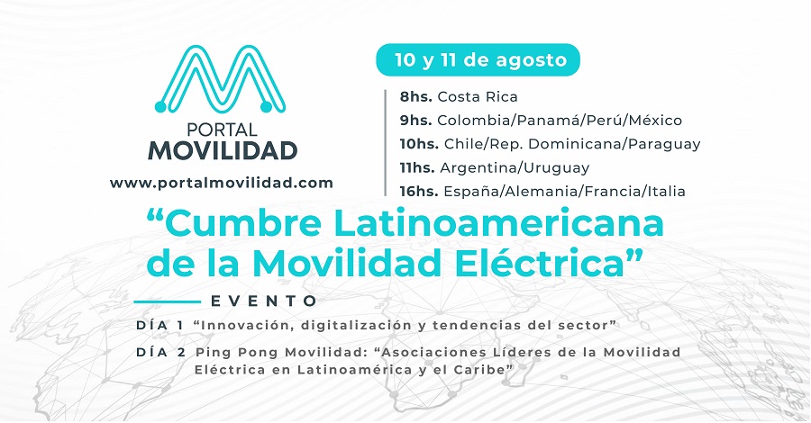 Portal Movilidad realizará en agosto nuevo encuentro sobre movilidad eléctrica en Latinoamérica